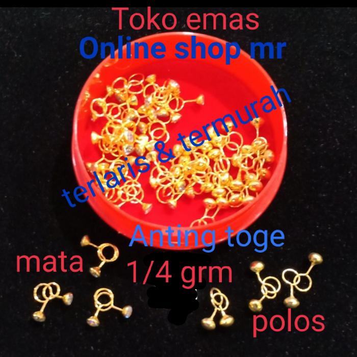 ANTING BAYI EMAS KADAR300/350/375/ ANTING 1/4 GRAM MATA & POLOS.