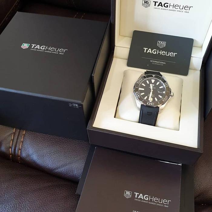 tag heuer aquaracer cal5 rubber strap new