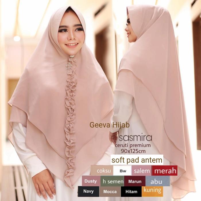 khimar ceruty sasmira premium 2layer