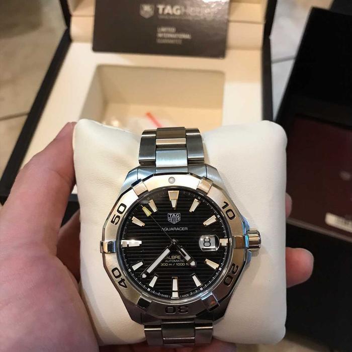 tag heuer aquaracer calibre 5 automatic steel black