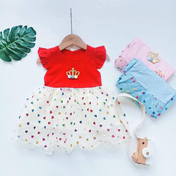 Dress Bayi Tutu Crown / Dress Bayi Import / Dress Tutu