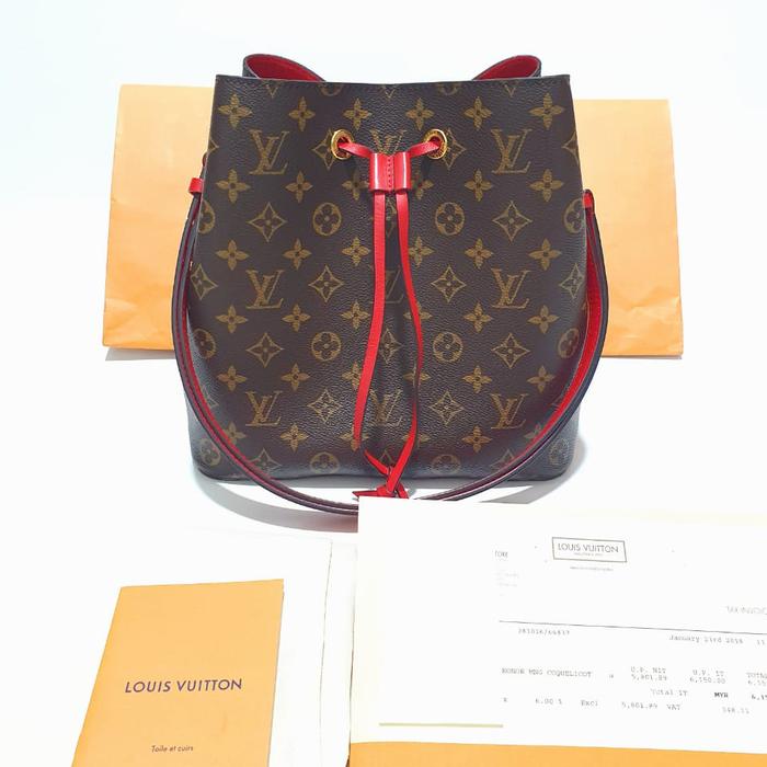 Tas pre LV neo noe mono red coq comes with receipt