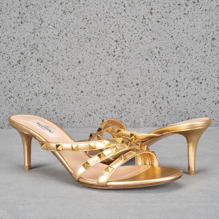 VALENTINO Rockstud Asymmetrical Sandal Heels 6cm Authentic / Original