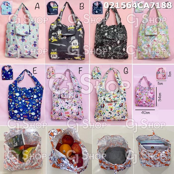 Stitch Donald Snoopy Sumiko Mickey Tas Belanja Lipat 021564