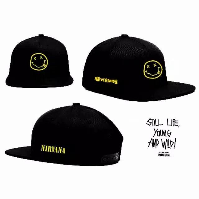 Topi Snapback Bordir Nirvana Dewasa Pria Wanita