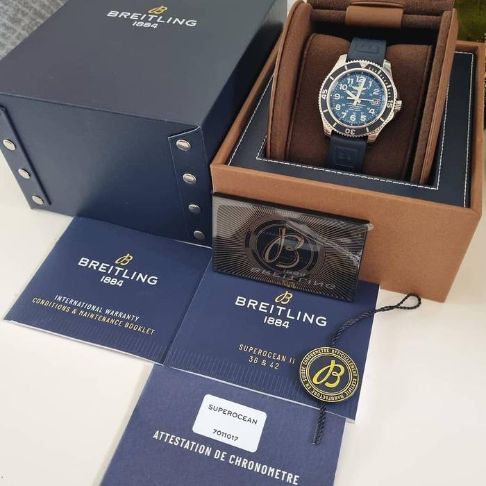 Breitling superocean blue dial 42mm