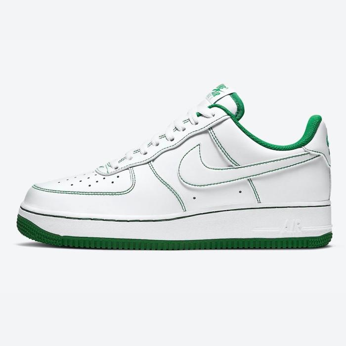 NIKE AIR FORCE 1 LOW CONTRAST STITCH WHITE PINE GREEN ORIGINAL