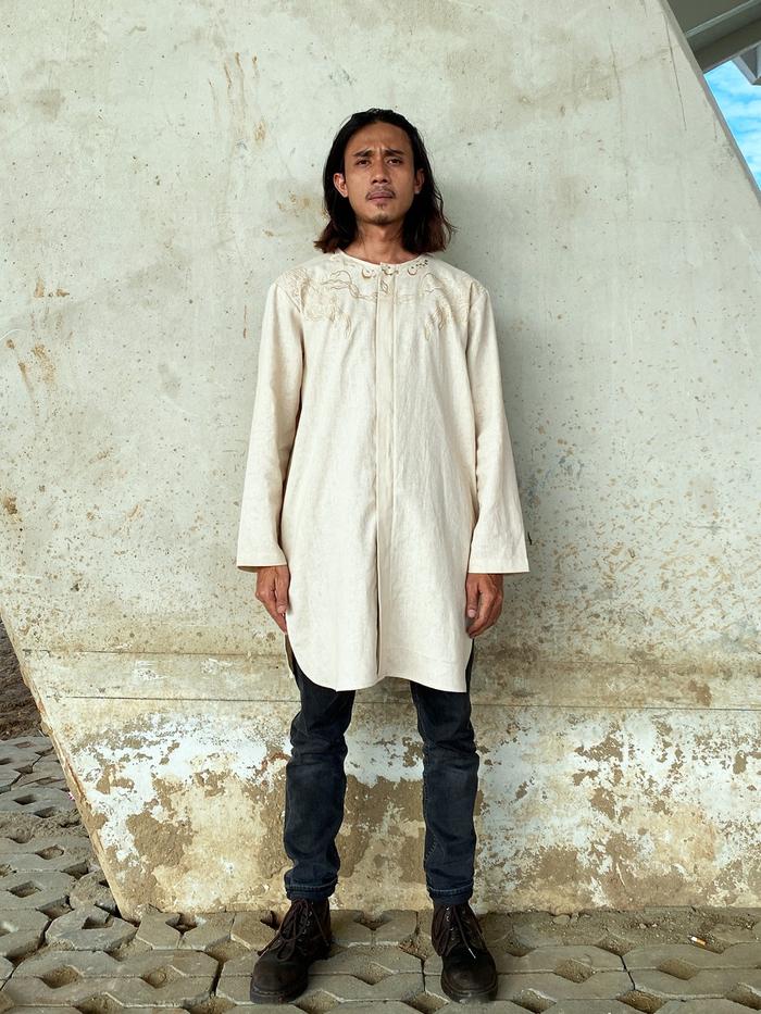 Kemeja Pria - XY - Fajar Gamis Outer White