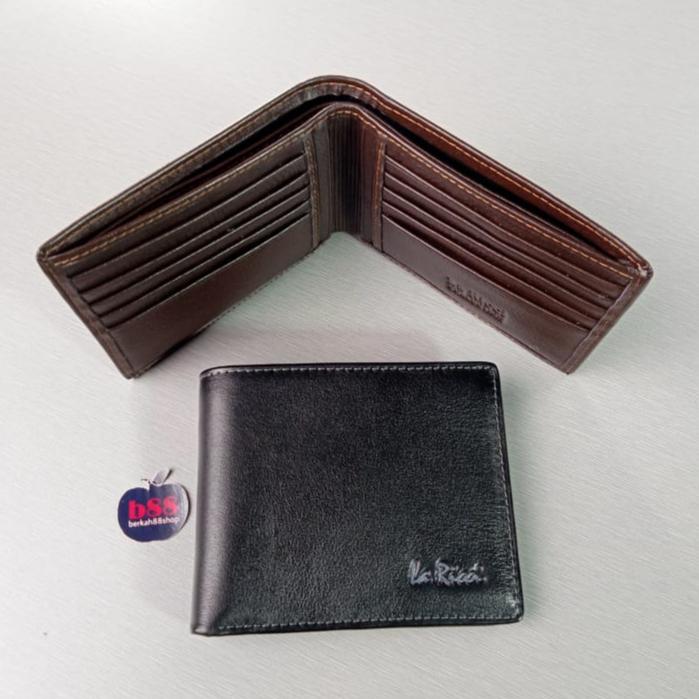 Dompet Pria LR22-35 Lipat Kulit Asli Hitam Cokelat Keren Murah