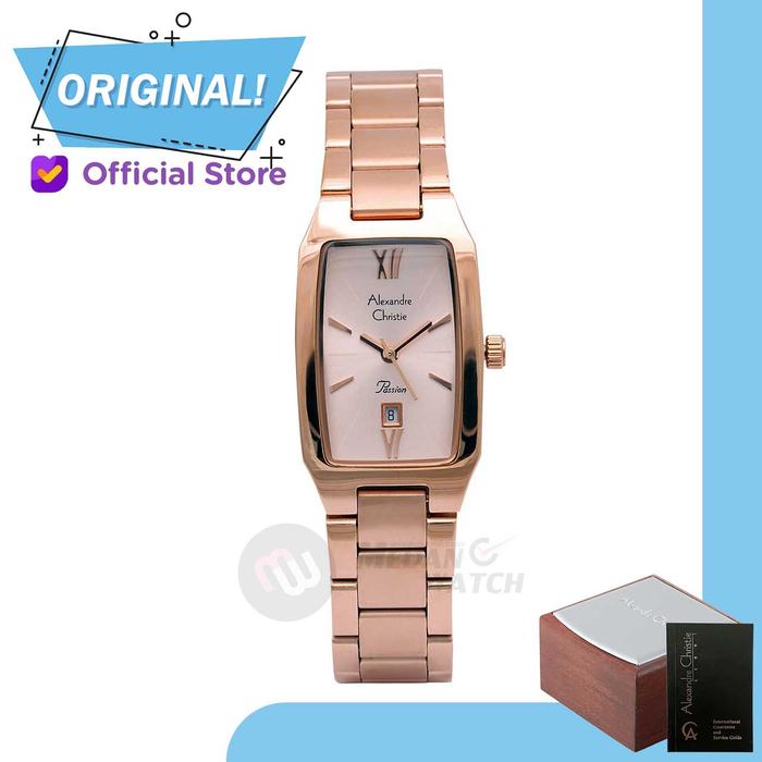 Jam Tangan Wanita Analog Alexandre Christie 2455LD AC2455 AC 2455 LD 2455 LDBRGLN Original Garansi R