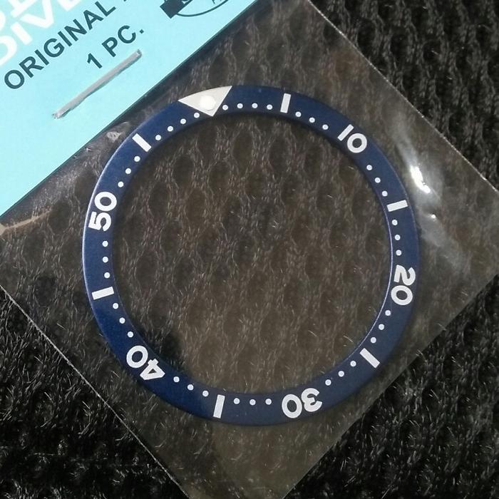 Bezel insert seiko turtle aluminium blue