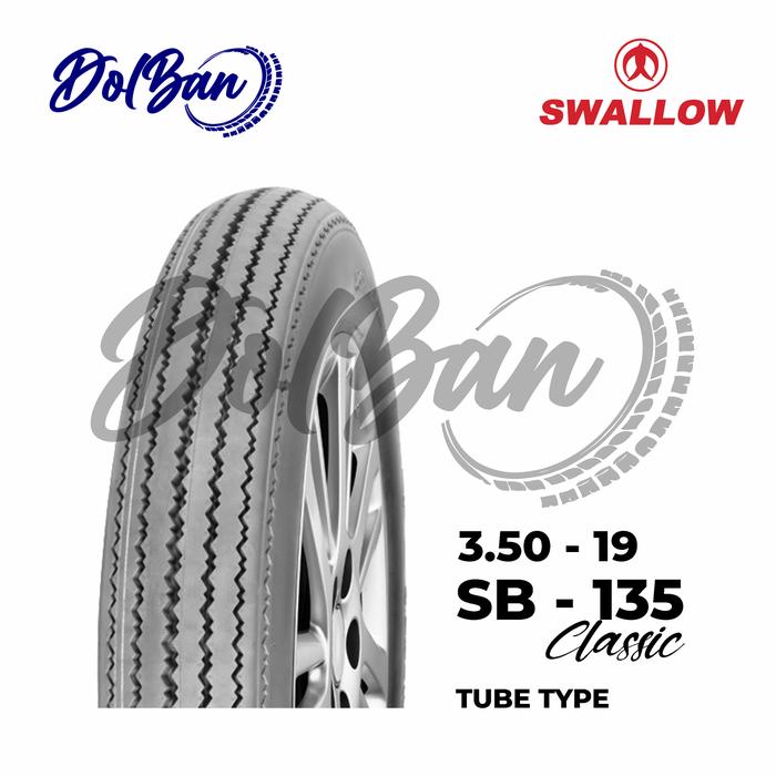 BAN LUAR MOTOR SWALLOW 350-19 RING 19 SB-135 CLASSIC TUBETYPE