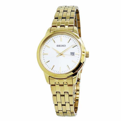 Seiko Discover More SUR412P1 Original Ladies Gold Dial Tone