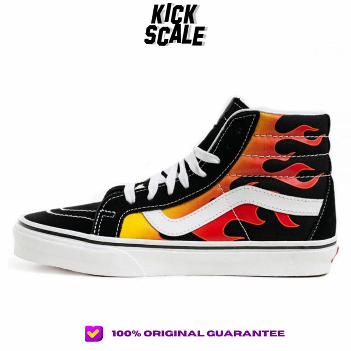 VANS SK8 HI FLAME RED TRUE WHITE ORIGINAL PT NAVYA