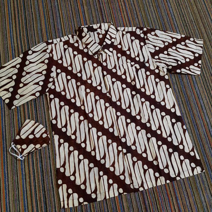 Kemeja Batik Cap Pria Modern parang barong jogja