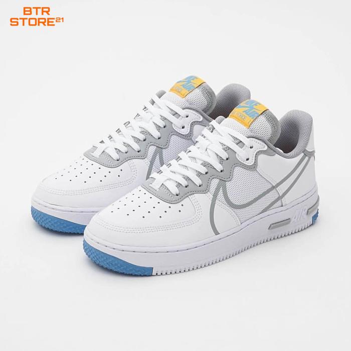 Nike Air Force 1 React White Light Smoke Grey Original