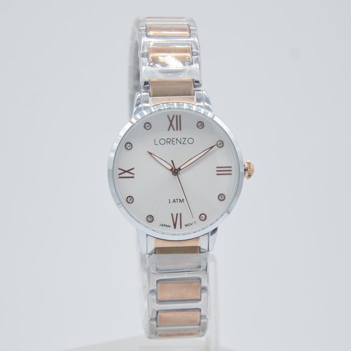 LORENZO 7105LSR - Jam Tangan Wanita Original - Silver Rose