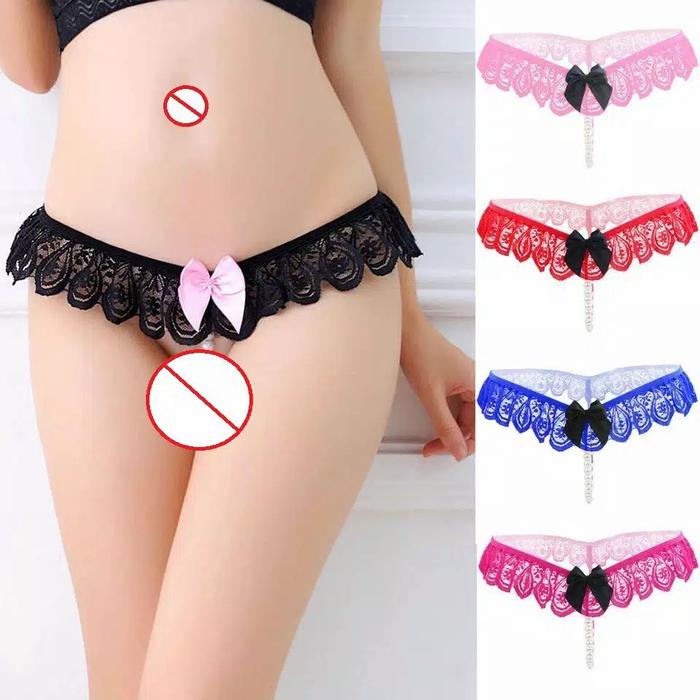 G STRING WANITA SEXY OPEN GSTRING RENDA MUTIARA CELANA DALAM SEXY CD