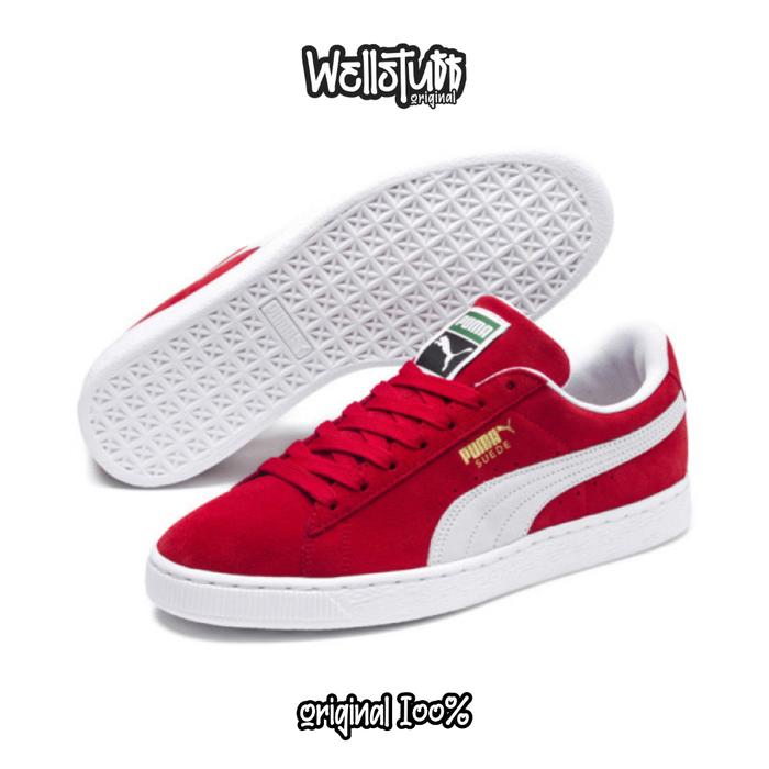PUMA SUEDE CLASSIC RED WHITE ORIGINAL PUMA SUEDE CLASSIC ORIGINAL