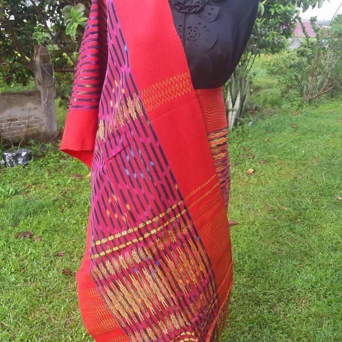 SONGKET BATAK PUCCA BINTIK HAIT MAULANA TUMTUMAN TENUN TARUTUNG MERAH