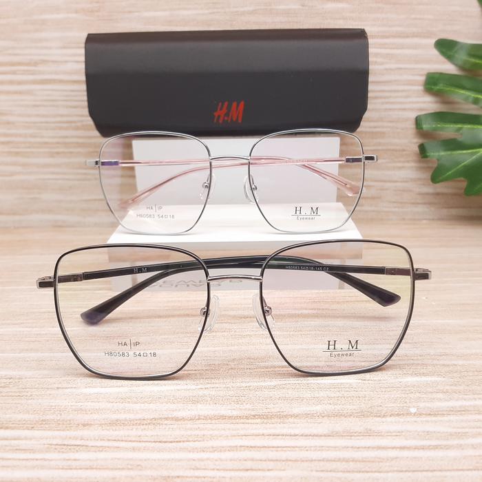 Frame kacamata wanita H.M H80583 kacamata kekinian frame besar