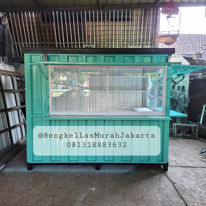Booth Container / Gerobak Kontainer Knockdown 2.5x1.5x2