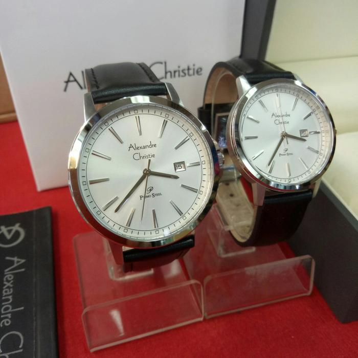 Jam Tangan Analog Couple Alexandre Cristie Ac 1014 LD/MD Stainless