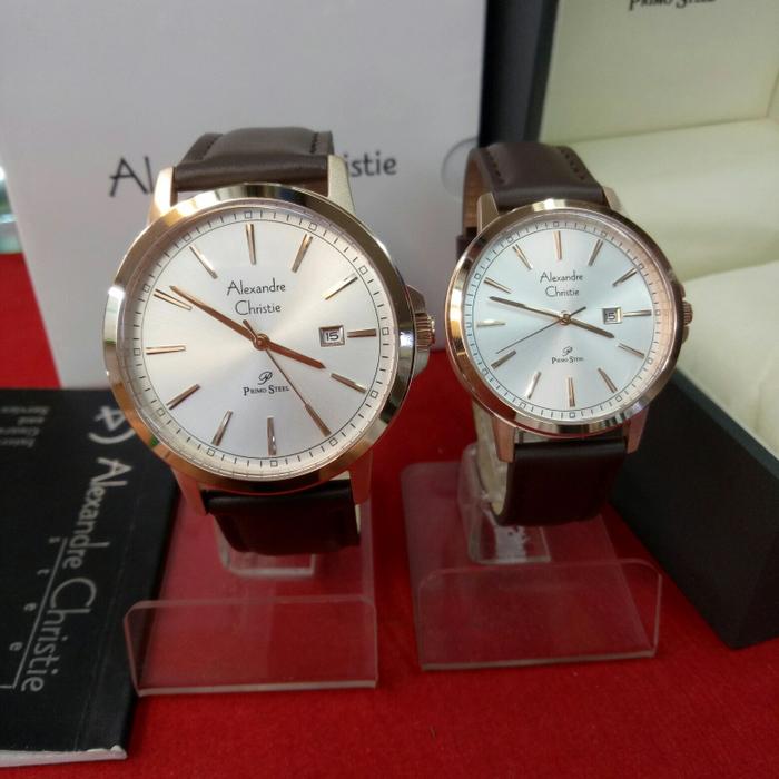 Jam Tangan Analog Couple Alexandee Christie Ac 1014 LD/MD St Steel