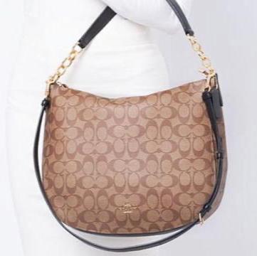 Coach elle hobo black brown