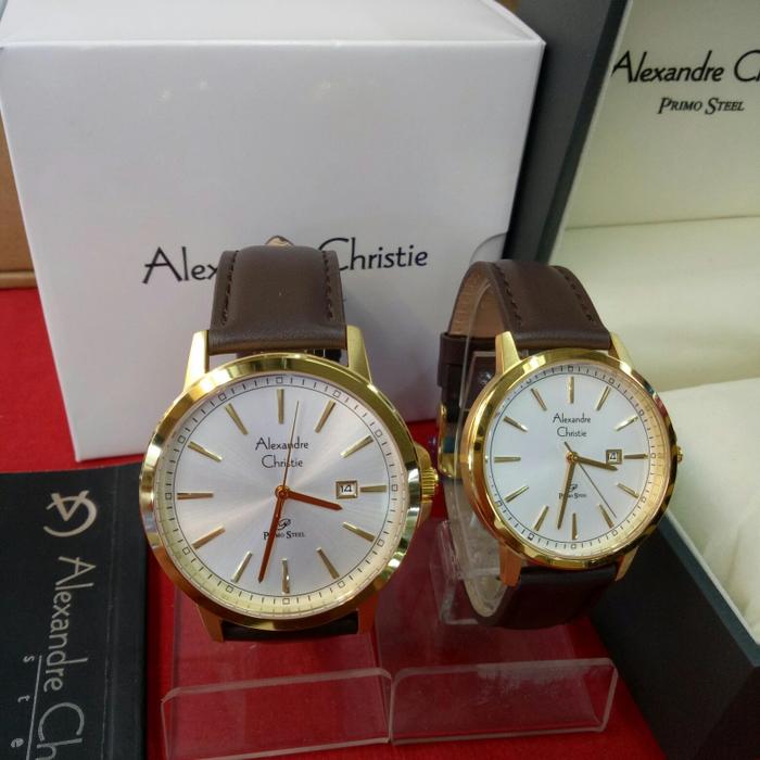 Jam Tangan Analog Couple Alexandre Christie Ac 1014 LD/MD Stainless
