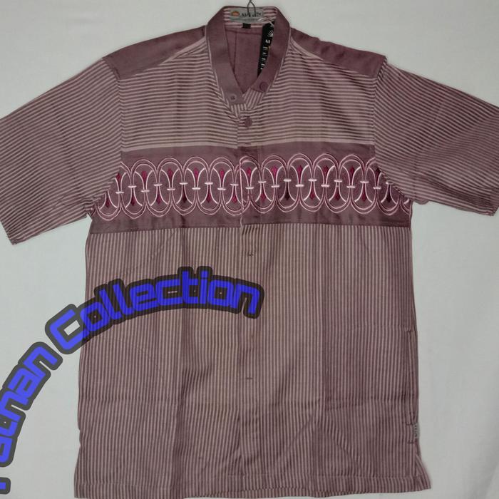 Al-Fajri Baju Koko Pria Bordir Exclusive M Merlot