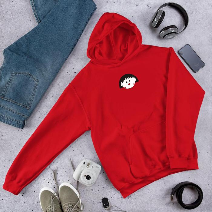 Jaket Hoodie Korea Kartun Chibi Maruko Jumbo Size S-5XL Unisex Terbaru