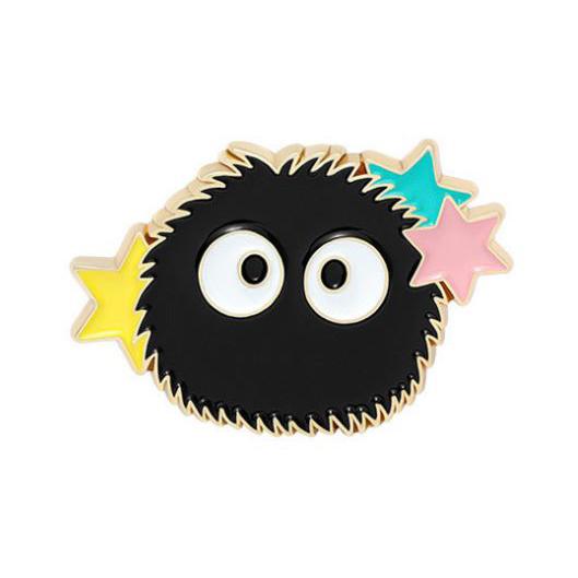 Studio Ghibli Style Cute Soot Sprite Konpeito Sugar Candy Enamel Pin Bros Brooch Badge Clip Klip Tas