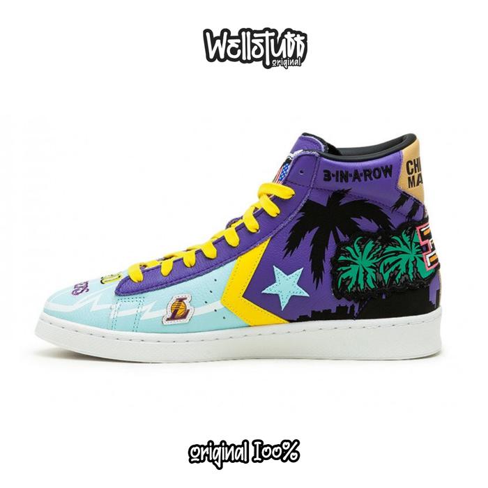 Converse X Chinatown Market La Lakers Pro Leather High Original
