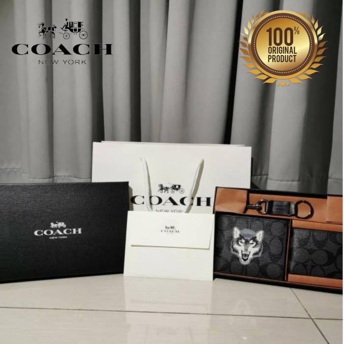 [ORIGINAL] lCOACH Wallet Pria Wolf / Dompet Coach Pria Original