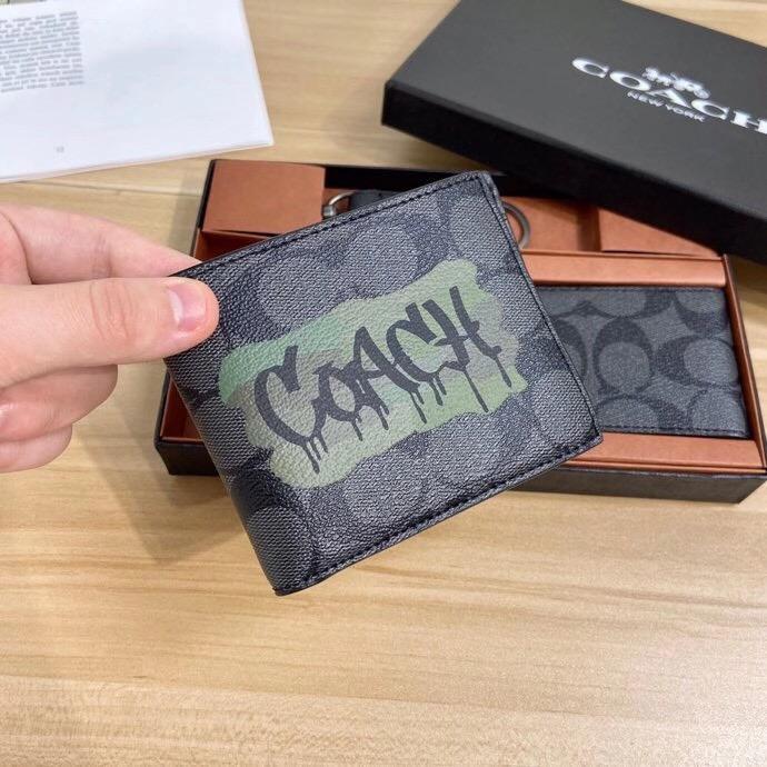 CoachWallet Charcoal/Black Graffiti-F37333