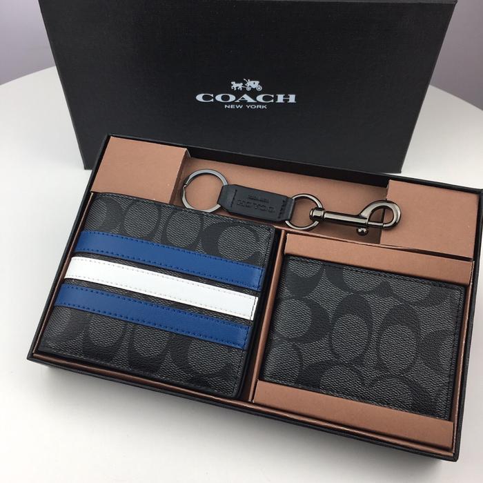Coach Wallet in Signature Canvas With Varsity Stripe-F26072