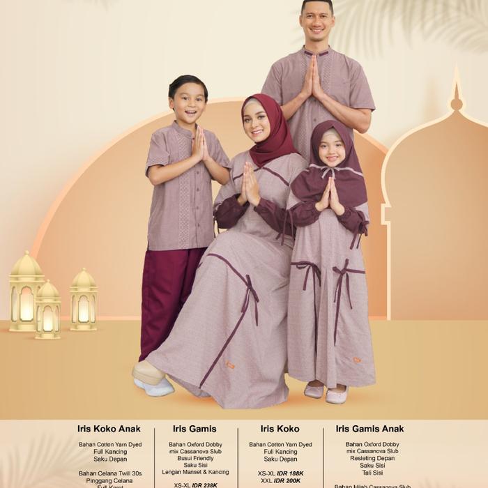 Sarimbit Nibras Iris Maroon - Sarimbit Nibras 2021 - Gamis Couple