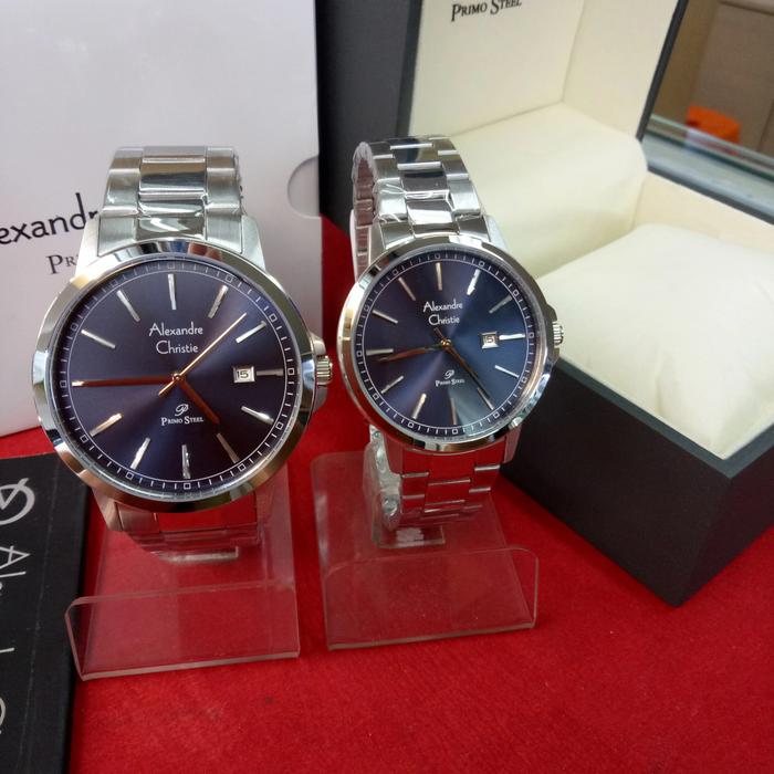 Jam Tangan Analog Couple Alexandre Christie Ac 1014 MD/LD St Stainles