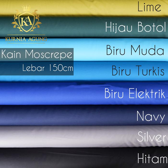Kain Moscrepe bahan Moscrepe Meteran Bahan Gamis Rok Dress Gaun