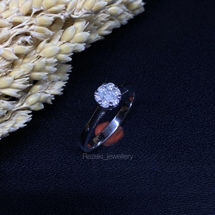 Cincin cewe cincin emas putih cincin berlian emas putih