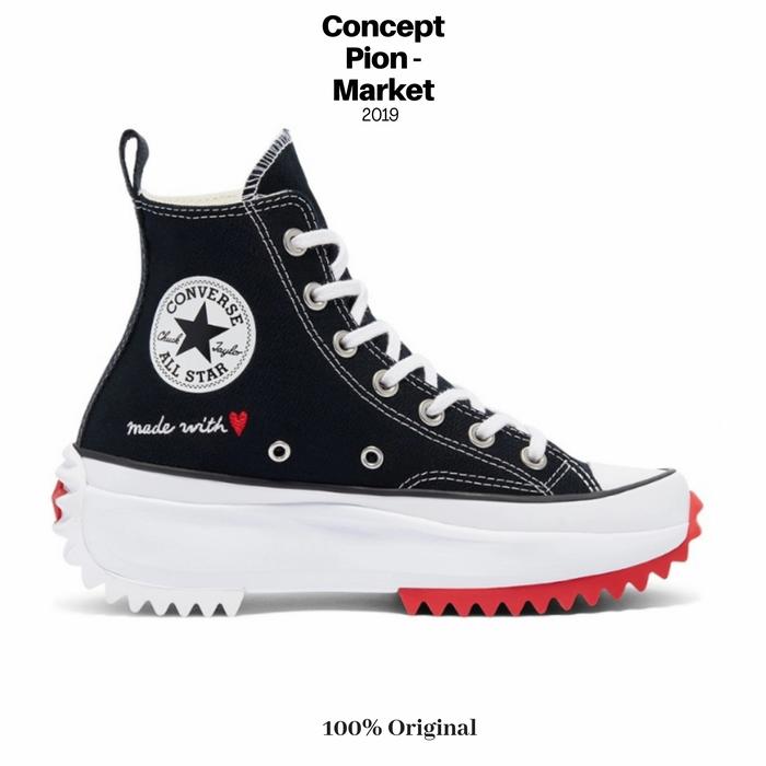 Converse Run Star Hike Valentine's Day HI Black/White/University Red