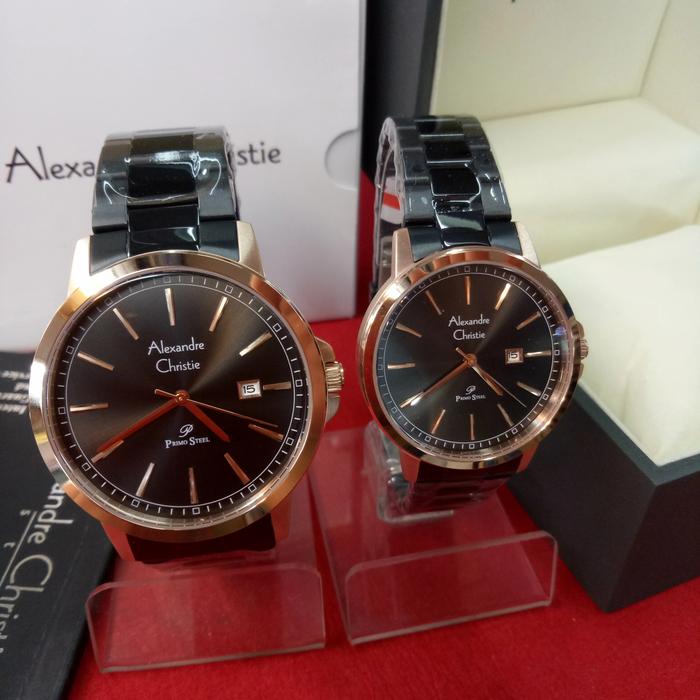 Jam Tangan Analog Couple Alexandre Christie Ac 1014 MD/LD Stainless