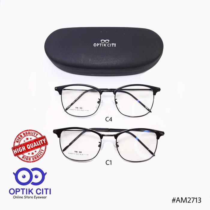 Frame Kacamata Pria Wanita Korea 2713 Ringan Gratis Lensa Anti Radiasi