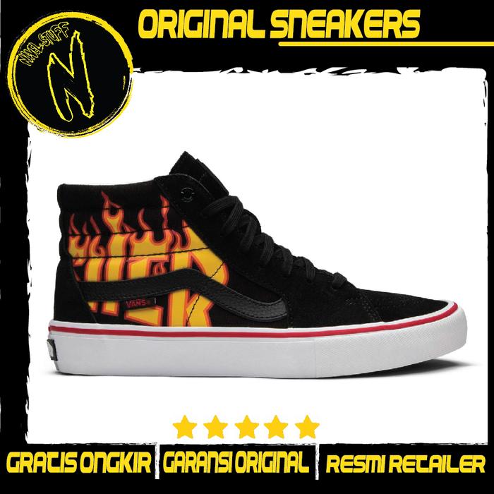 VANS Sk8 High PRO x THRASHER Flame Black 2017 Original BNIB (LANGKA)