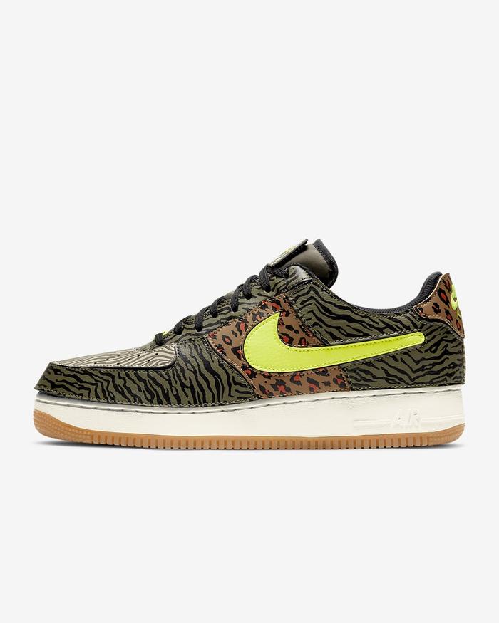 NIKE AIR FORCE 1/1 MEDIUM OLIVE VOLT RATTAN BLACK ORIGINAL