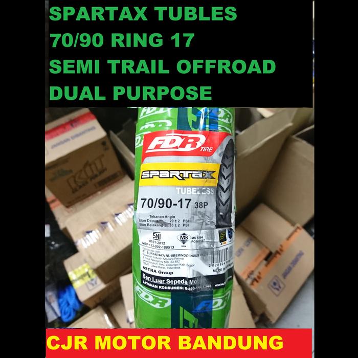 Ban TUBLES Dual Purpose FDR SPARTAX 70/90 ring 17 ban motor bebek