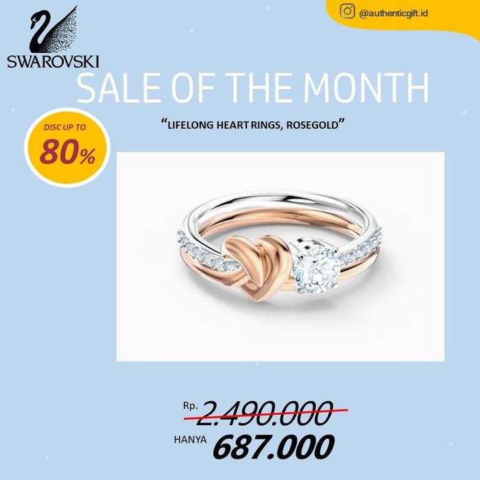 PROMO CINCIN SWAROVSKI LIFELONG HEART RING ORIGINAL 100%