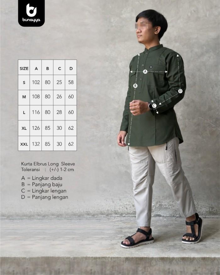 Bunayya Kurta ElBrus Long Sleeve Bunayya Panjang Outdoor Oxford Solid XL-XXL Bahan Lembut Adem Nyama