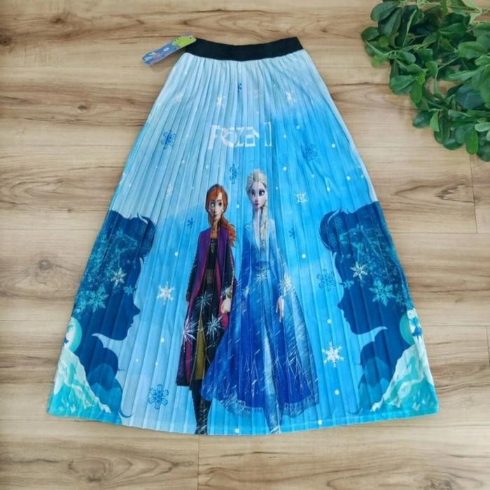 rok Frozen anak perempuan/ rok plisket elsa Frozen premium